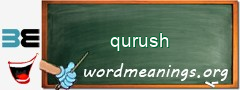 WordMeaning blackboard for qurush